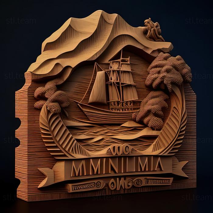 3D модель Адамстаун Острова Питкэрн (STL)